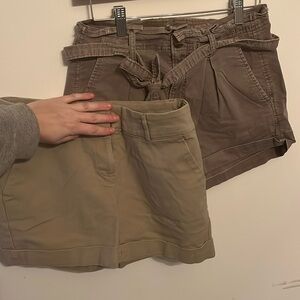 2 Pair Khaki Shorts